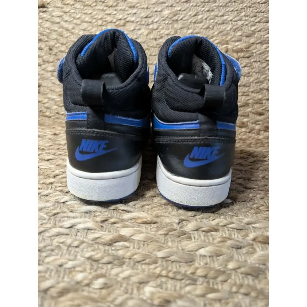 Nike Boys Court Borough Mid CD7782-404 Blue Basketball Shoes Sneakers Size 7Y